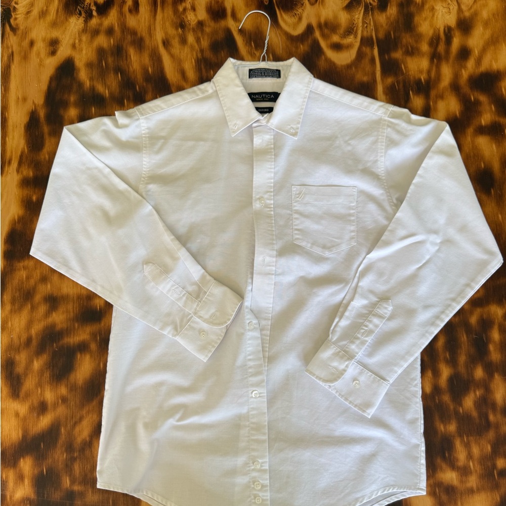 Nautica Boys Classic White Button-Down Shirt